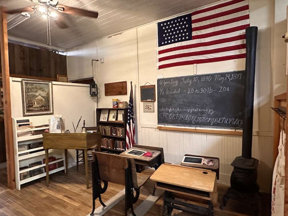 Replica of a schoolroom from the 1880s